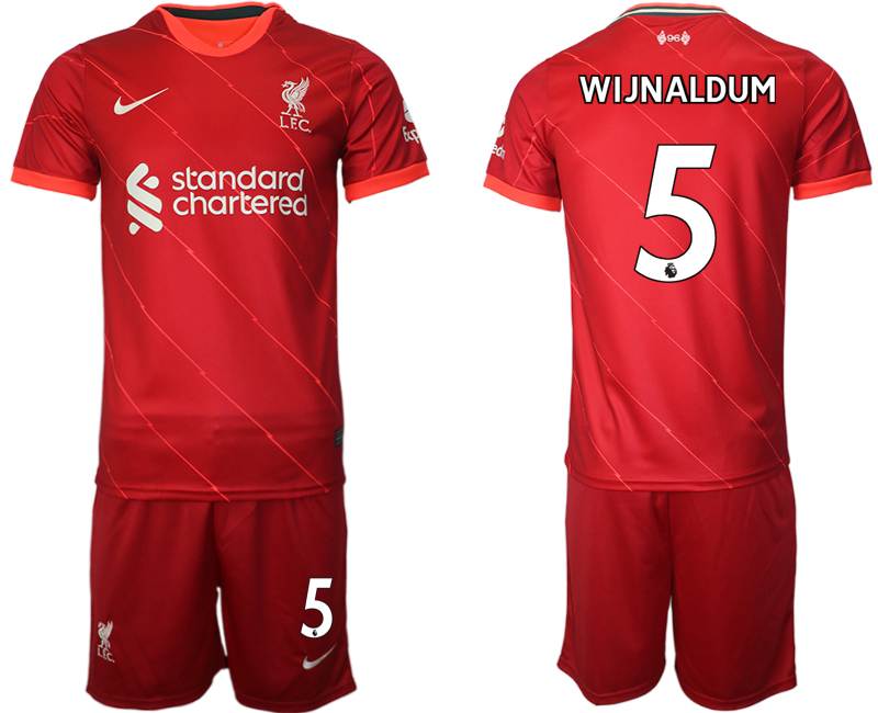 Men 2021-2022 Club Liverpool home red #5 Soccer Jersey